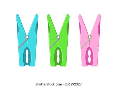 Colorful clothespins