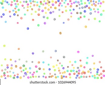 Colorful clothing buttons pattern isolated on white background. Round buttons and stud vector elements backdrop for fashion textile. Cool garments buttons background for paper print.