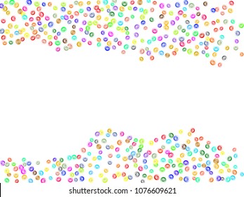 Colorful clothing buttons pattern isolated on white background. Round buttons and stud vector elements backdrop for fashion textile. Trendy garments buttons background for holiday.