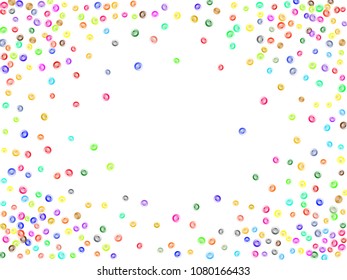 Colorful clothing buttons pattern isolated on white background. Round buttons and stud vector elements backdrop for decorative purposes. Trendy garments buttons background for flyer print.