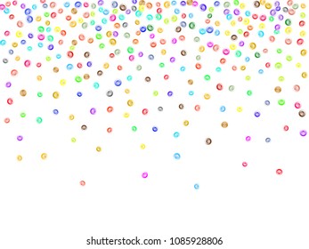 Colorful clothing buttons pattern isolated on white background. Round buttons and stud vector elements backdrop for design purposes. Trendy garments buttons background for holiday.