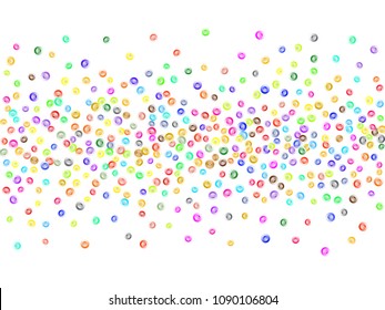 Colorful clothing buttons pattern isolated on white background. Round buttons and stud vector elements backdrop for decorative purposes. Fun garments buttons background for holiday.