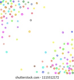 Colorful clothing buttons pattern isolated on white background. Round buttons and stud vector elements backdrop for fashion fabric. Bright garments buttons background for illustration.