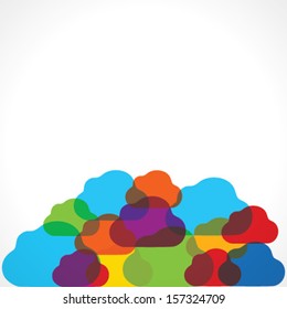 Colorful cloud background stock vector