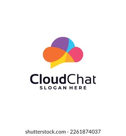 Farbige Cloud-Design-Inspiration für Chat-Logos