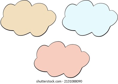colorful cloud children's illustration art