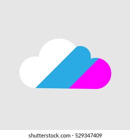 Colorful cloud with diagonal colors