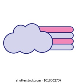 colorful cloud with nature rainbow design in the sky