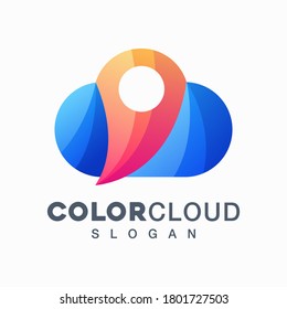 farbige Cloud-Leute kreatives Logo-Design