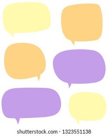 Colorful Cloud Shapes for Thought and Creativity Concept
