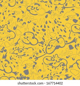 Colorful clouds and rain. Vector  background with clouds.Seamless pattern can be used for wallpapers, pattern fills, web page background,surface textures.Bright children's cartoon drawings.