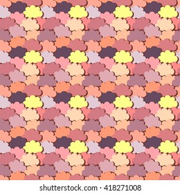 Colorful clouds, seamless pattern