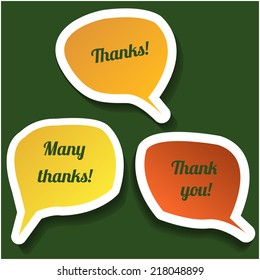 Colorful clouds speech collection to illustrate the design of communication