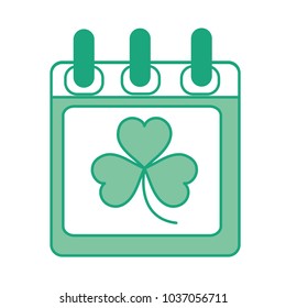 colorful clover plant inside calendar holiday celebration