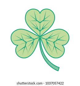 colorful clover plant with nature leaves design