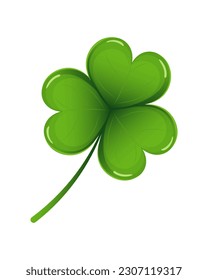 Colorful clover shamrock leaf, symbol of St. Patrick's Day. Illustration, icon, vector	
