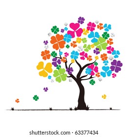 Árbol de trébol colorido