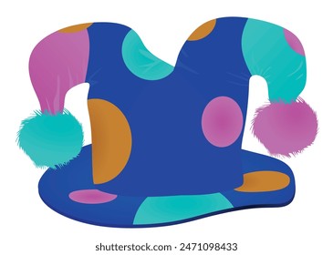 Colorful clown hat. vector illustration