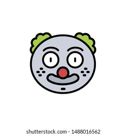 colorful clown icon vector. web design and mobile design. white background.