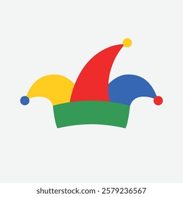 colorful clown jester hat illustration