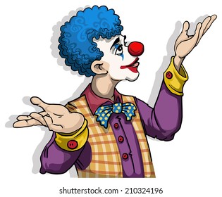 Colorful Clown, vector illustration