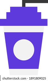 Colorful Coffee Disposable Cup Concept Illustration
