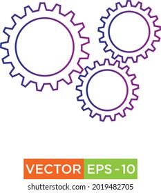 Colorful Cog Icon vector eps10