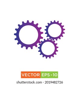 Colorful Cog Icon vector eps10
