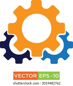 Pos vectoriales de iconos de Cog coloridos10
