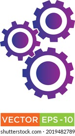 Colorful Cog Icon vector eps10