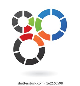Colorful Cogs Abstract Icon