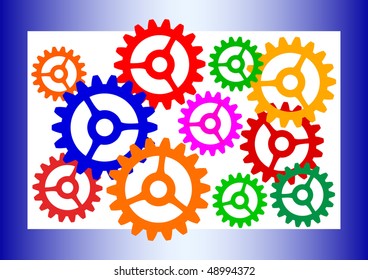 Colorful cogwheel