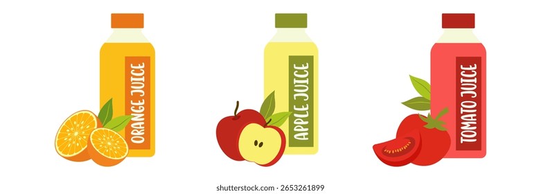 Ilustrações De Bebida Fria Coloridas Em Garrafas, Latas E Caixas De Cartão