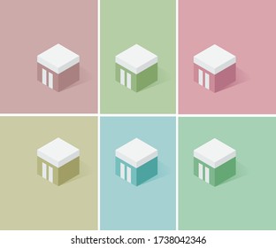 Farbenfrohe Collage flache Box Design