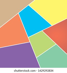 Colorful collage vector ready to design 