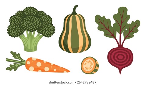A Colorful Collection of Fresh Vegetables Nutritious Delights from the Garden