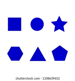Colorful collection set of soft mesh facet gradient logo designs or web elements. Hexagonal, triangular, pentagonal, round, triangular and star gradient stylish shapes. Geometric logotype.