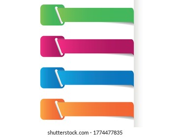 Colorful collection tag label vector design