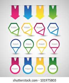colorful collection of web elements