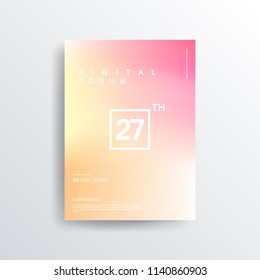 Colorful color brochure design, abstract cover design, iridescent background