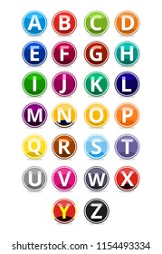 colorful color glasses circle button web logo graphic design with modern clean style for any professional company with initial type letter alphabet on it
