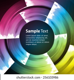 colorful color Light Abstract Technology background for computer graphic website internet and business. circuit. black background. text box. label. card.