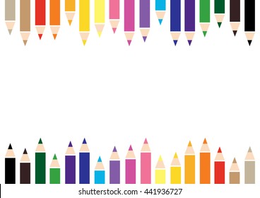 colorful color pencil background vector