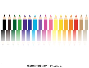 colorful color pencil background vector