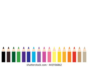 colorful color pencil background vector