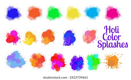 colorful color splash holi vector