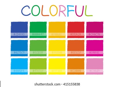 Colorful Color Tone with Code Vector Illustration