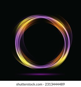 Colorful colored background of transparent lines in the shape of a circle. Circular wave pattern. Design element.