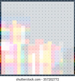 Colorful colored geometric lines on a technical grid background.