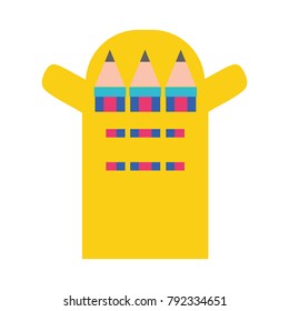 colorful colored pencils object school education